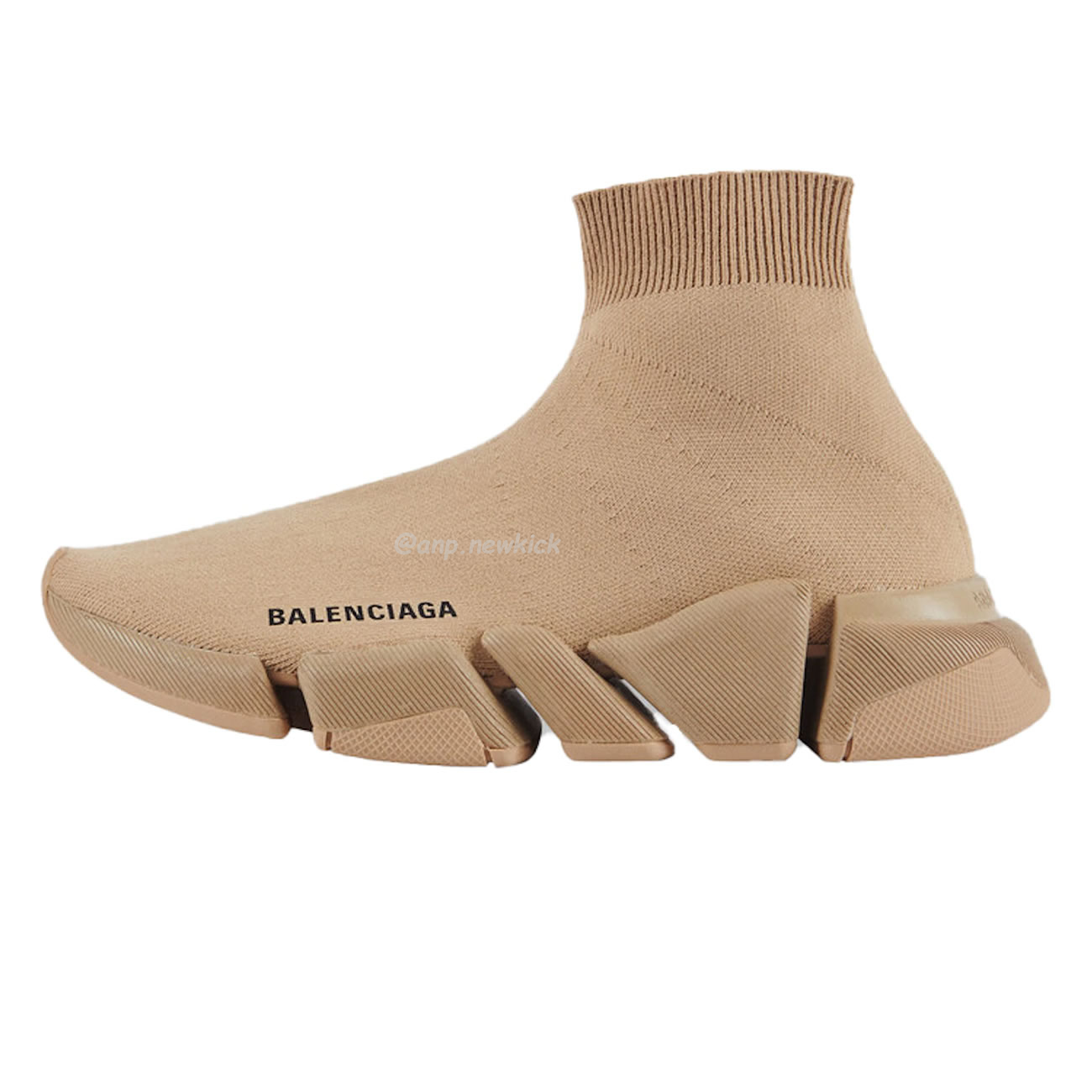 Balenciaga Speed 2.0 Beige Knit Sole Sock Sneakers (20) - newkick.org